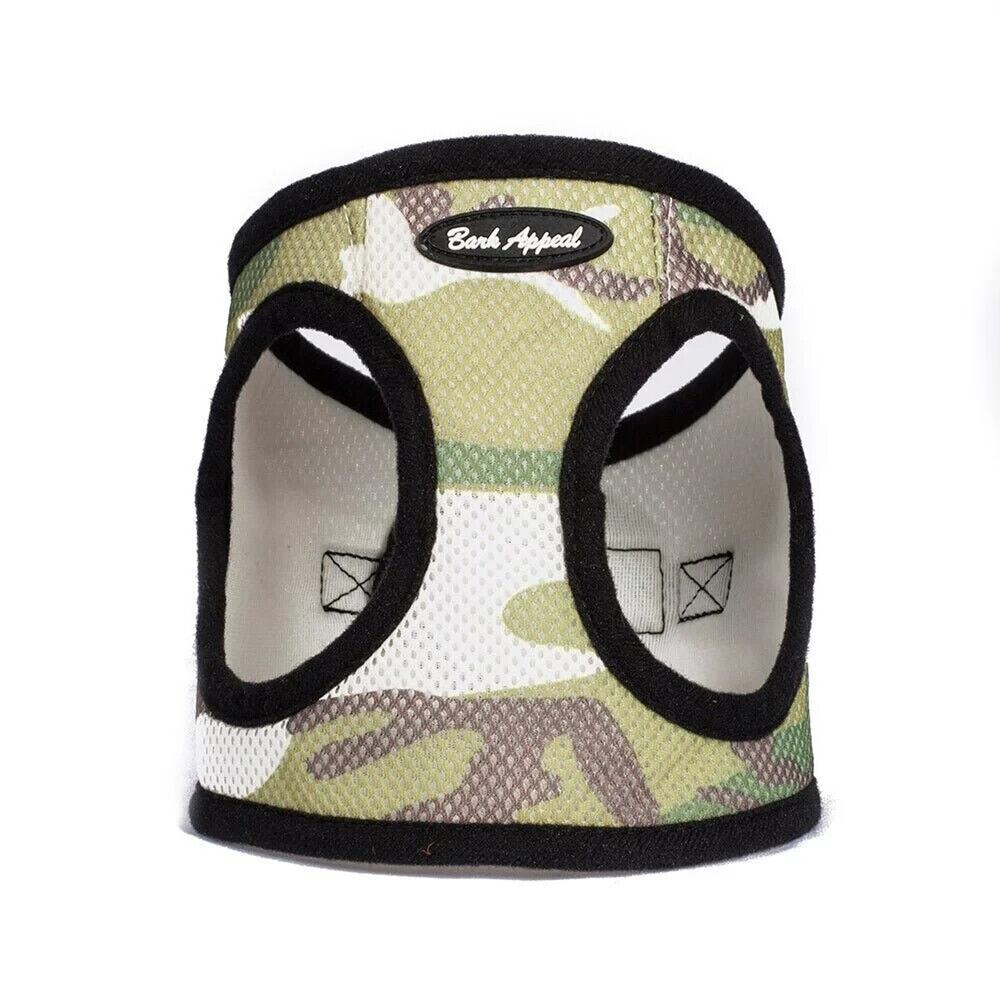 Bark Appeal Solid Mesh EZ Wrap Camouflage Dog Harness - XXS